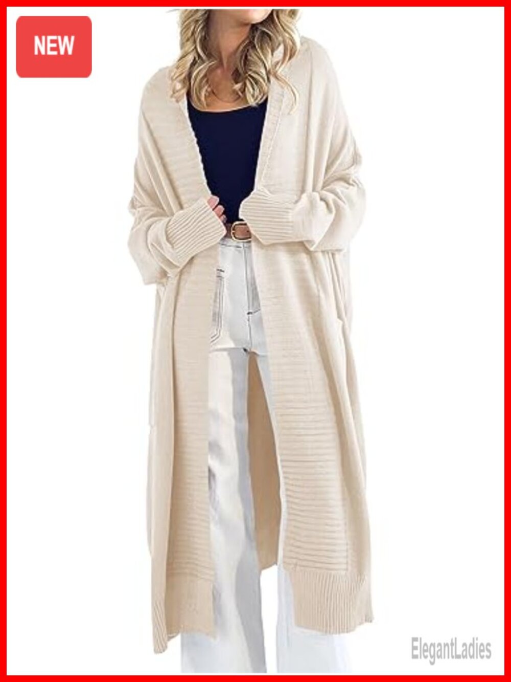 Danedvi Womens Long Cardigan Sweater Oversized Chunky Knit Duster Coat with
